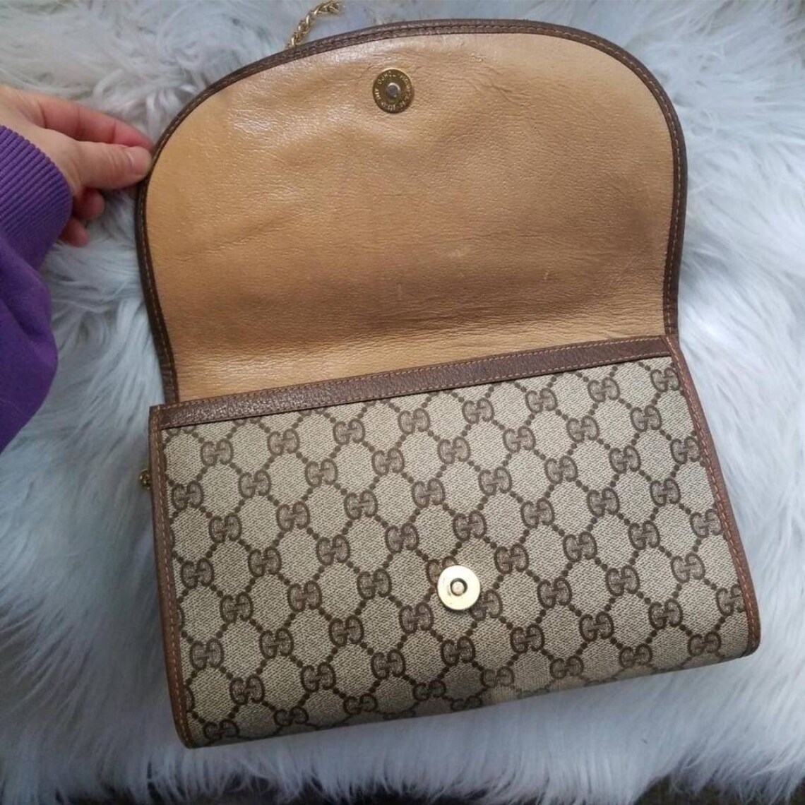 Authentic Vintage Gucci Crossbody Clutch Etsy
