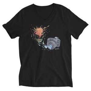 Unisex Short Sleeve V-Neck T-Shirt