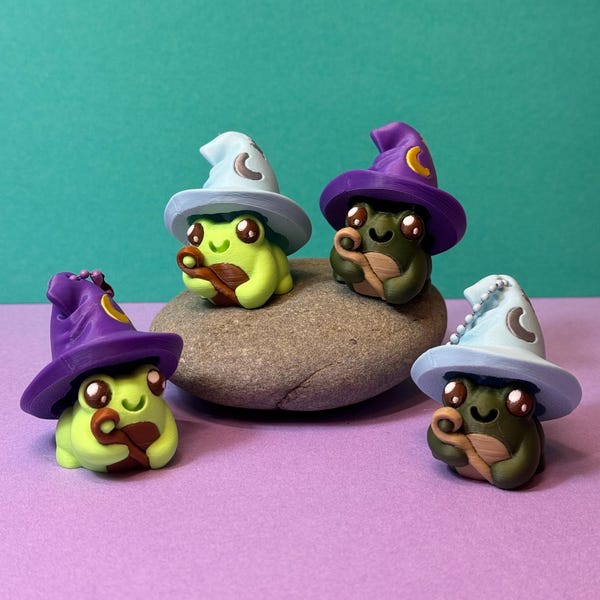 Wizard Frog Fidget Clicker - magical mystical toad design  - clicky stress relieving sensory gift, keyring or bag charm