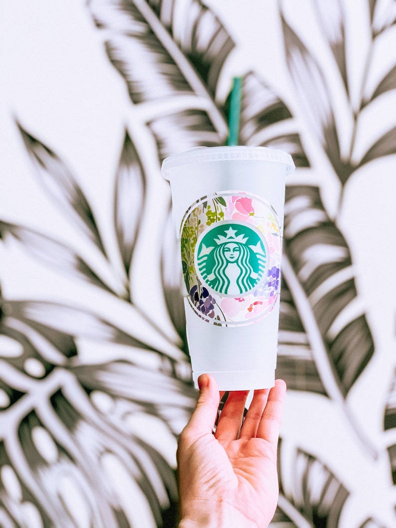 Floral Starbucks Venti Cold Cup