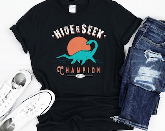 Hide and Seek Lochness Monster Shirt,  Loch Ness Monster T-Shirt