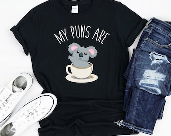 Koala Tea Pun T-Shirt, Funny Animal Graphic Tee