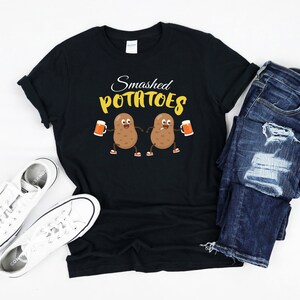 Schmetterte Kartoffel-Shirt, Kartoffelpun T-Shirt, Bier Humor Tee