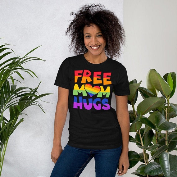 Free Mom Hugs Tee Shirt LGBT Mom Hugs 