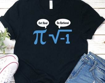 Koszulka z motywem matematycznym Pi Be Rational, prezent dla maniaka matematyki