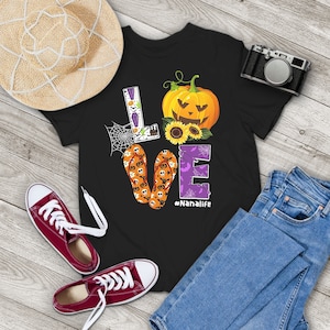 Camiseta vintage da Nana com abóbora de Halloween, camiseta da Nana, camiseta de Halloween da Nana, camiseta de presente da vovó, camiseta da Nana Life