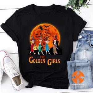 The Golden Girls Pumpkin Witch Girl Halloween Vintage T-Shirt, Halloween Golden Girls Shirt, Funny Golden Girl Gift Shirt