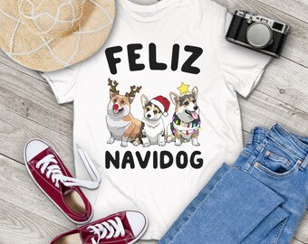 Feliz Navidog Pug Funny Dog Lover Christmas Gift Xmas T-Shirt, Pug  Dog Shirt, Dog Lovers Gifts, Dog Christmas Shirt