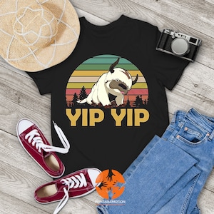 Maglietta vintage Appa Sky Bison Yip Yip, maglietta divertente Air Flying Bison, maglietta regalo per te e la tua famiglia