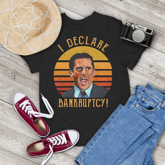 Office Michael Scott I Declare Bankruptcy Vintage Retro Sunset Men's T-Shirt Office Michael Scott I Declare Bankruptcy Vintage Retro Sunset Men's T-Shirt