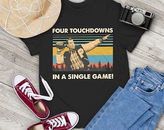 Four Touchdowns In A Single Game Vintage T-Shirt, Married With Children Shirt, Al Bundy Shirt, Rugby Shirt, Gift Tee For You And Family