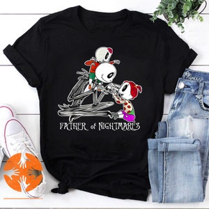 Father Of Nightmares Vintage T-Shirt, The Night Before Christmas Shirt, For Father&#39;s Day Shirt, Jack Skellington Father Shirt