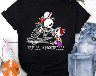 Father Of Nightmares Vintage T-Shirt, The Night Before Christmas Shirt, For Father's Day Shirt, Jack Skellington Father Shirt