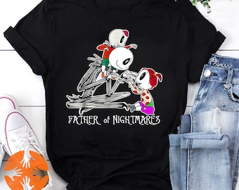 Father Of Nightmares Vintage T-Shirt, The Night Before Christmas Shirt, For Father's Day Shirt, Jack Skellington Father Shirt