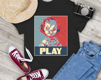 Play Chucky Horror Character Halloween Hope Vintage T-Shirt, Horror Movie Shirt, Chucky Shirt, Halloween Gift, Gift Tee For You And Friends