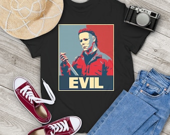 Evil Michael Horror Character Halloween Hope Vintage T-Shirt, Horror Characters Shirt, Michael Myers Shirt, Serial Killer Shirt