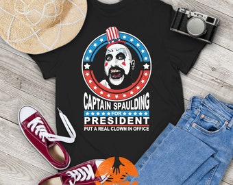 Capitaine Spaulding pour le président Mettez un vrai clown au bureau T-shirt vintage, Chemise Capitaine Spaulding, Tee-shirt cadeau pour vous et vos amis