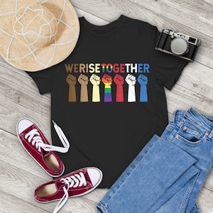 We Rise Together Awesome LGBT Pride Black History Month Equality Vintage T-Shirt, Human Rights Shirt, Gift Tee For You And Family