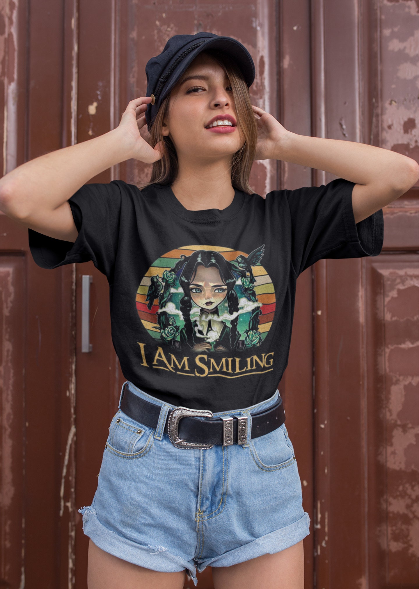 Discover Wednesday Addams I Am Smiling Vintage T-Shirt, Wednesday Addams Shirt, Addams Family Shirts