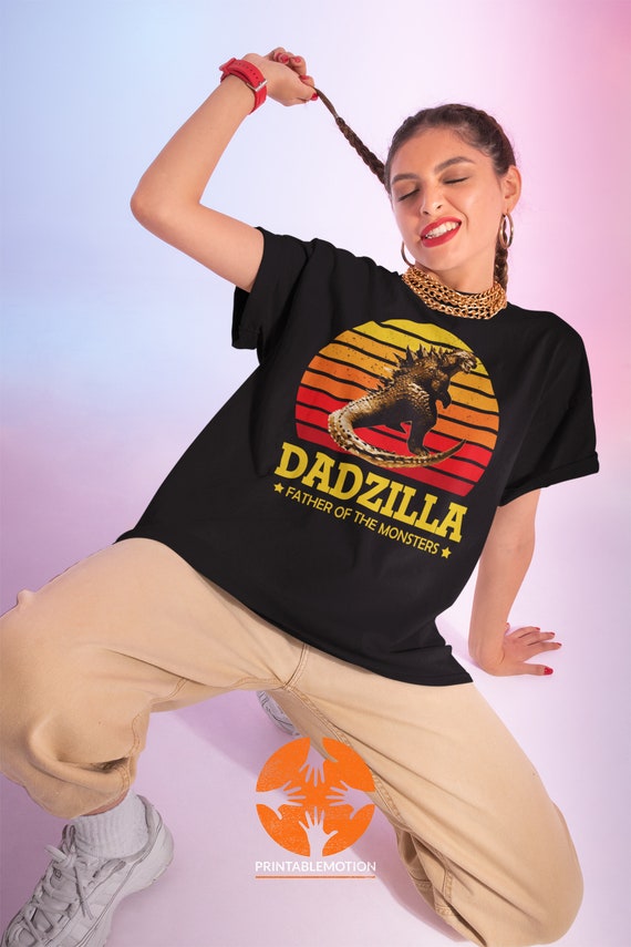 Vintage Dadzilla Father Of The Monsters Tee Japanese Sunset T-Shirt Vintage Dadzilla Father Of The Monsters Tee Japanese Sunset T-Shirt