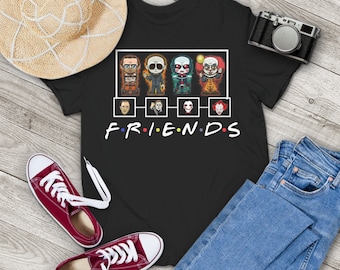 Friends Horror Movie Creepy Halloween Vintage T-Shirt, Horror Movie Shirt, Halloween Shirt, Serial Killer Shirt, Gift Tee For You And Friend