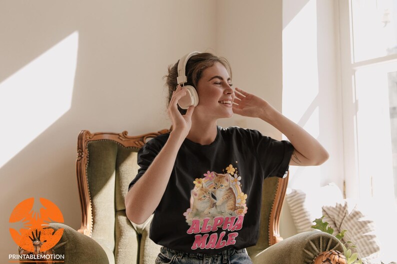 Alpha Male Cat Kitten Vintage Tshirt, Alpha Male Shirt, Bootleg Shirts