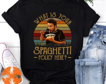 What Is Your Spaghetti Policy Here Vintage T-Shirt, It's Always Sunny in Philadelphia Shirt, Funny Movies Shirt, Charlie Kelly Shirt