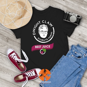 Dwight Claw Schrute Farms Beet Juice Vintage T-Shirt, Christmas Shirt, The Office Shirt, TV Show Shirt, Gift Tee For You And Your Family