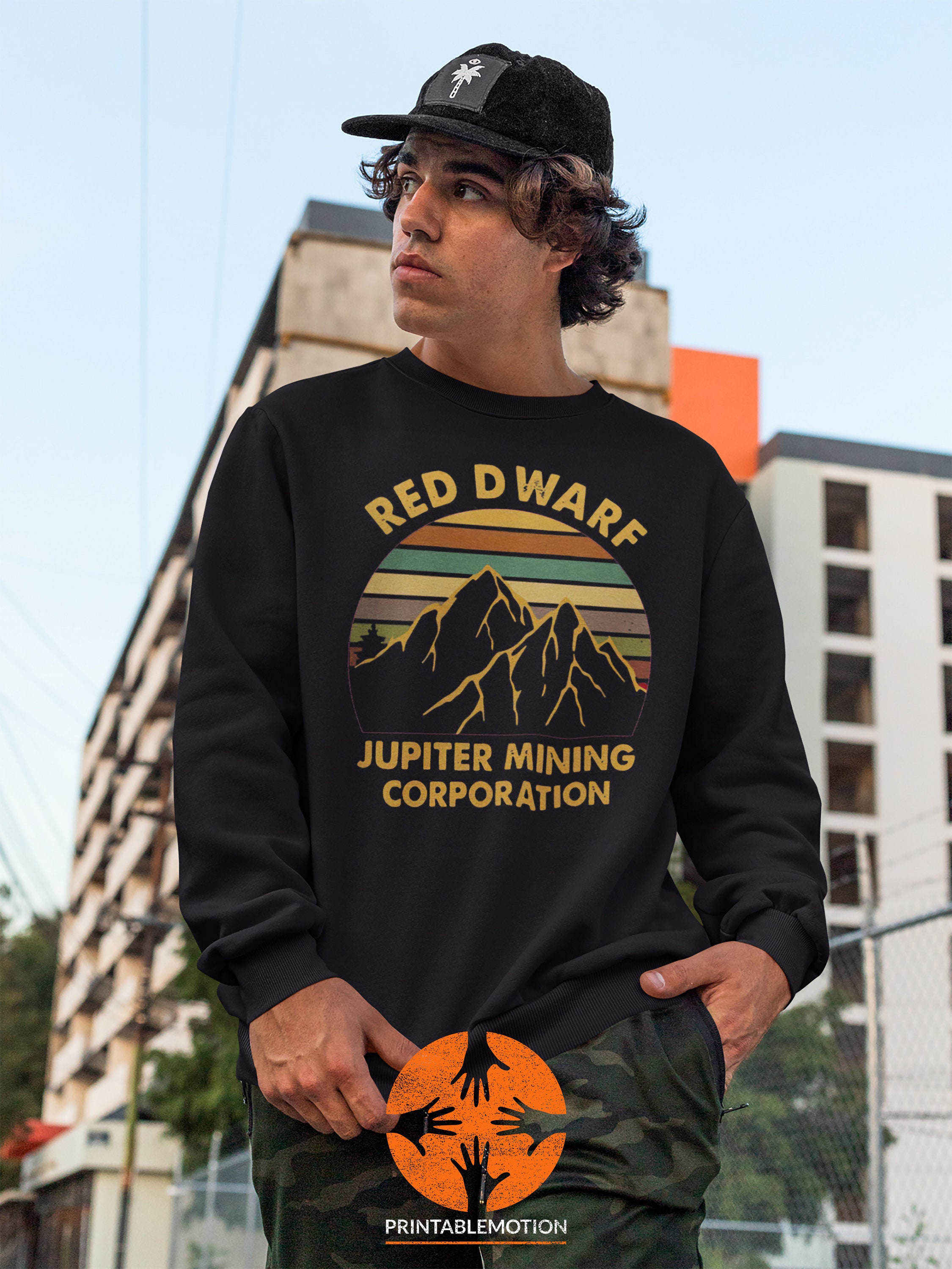 Discover Sunset Red Dwarf Jupiter Mining Corporation Vintage T-Shirt, Planet Shirt, Astronomy Shirt, Universe Shirts