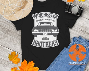 Supernatural Winchester Brothers Impala Badge T-Shirt, Supernatural Shirt, Supernatural Brothers Shirt, Gift Tee For You And Your Friends