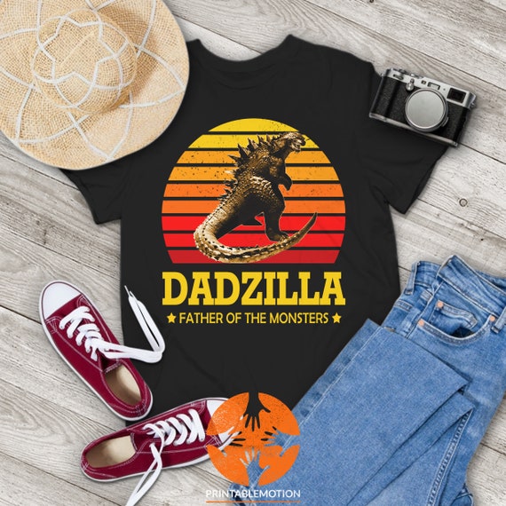 Vintage Dadzilla Father Of The Monsters Tee Japanese Sunset T-Shirt Vintage Dadzilla Father Of The Monsters Tee Japanese Sunset T-Shirt