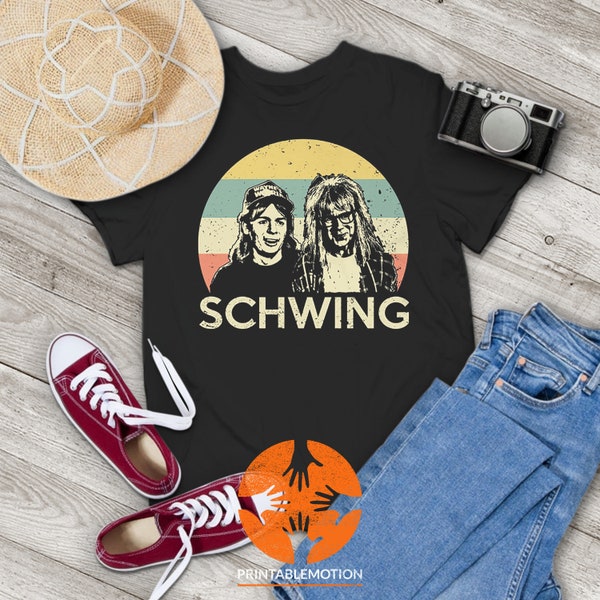 Wayne's World Schwing Vintage T-Shirt, Wayne's World Shirt, Wayne Shirt, Wayne Lovers Shirt, Funny Gift Tee For You And Your Friends