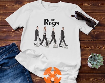 Schitt's Creek The Roses Abbey Road Vintage T-Shirt, Schitt's Creek Shirt, Abbey Road Shirt, Beatles Shirt, Gift Tee For You And Your Family