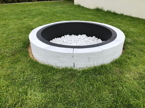 Fire Pit Rim Outdoor Fireplace Ring Above Or In Ground Fire Etsy