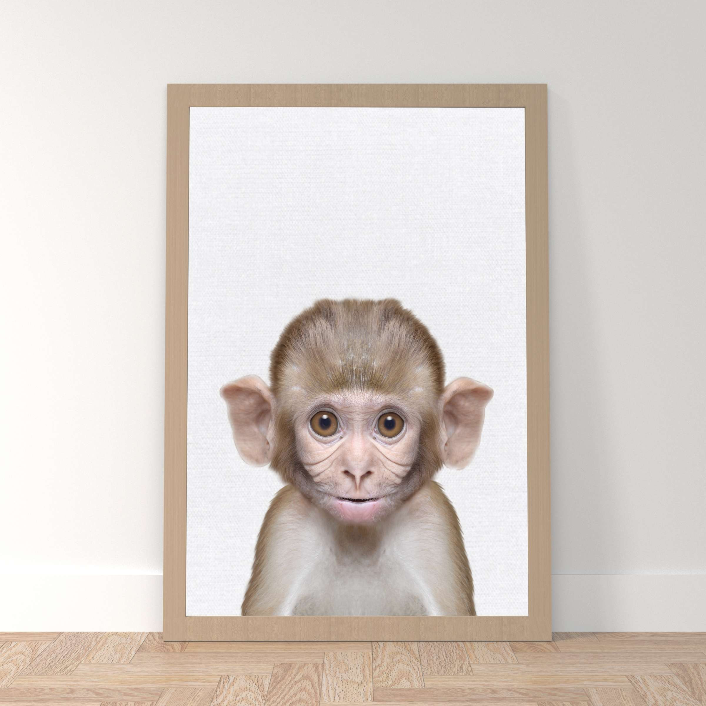 Monkey Wall Art Print for Nursery & Kids Bedroom Jungle Baby Etsy