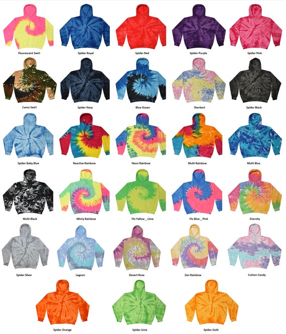 rainbow tie dye hoodie mens