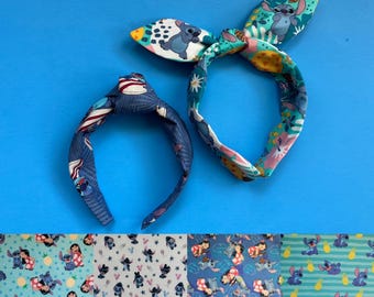 Lilo and Stitch inspired tie knot headband/knotted headband/turban headband /headbands