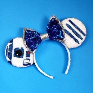 R2D2 inspired mickey ears/ Star wars inspired mickey ears