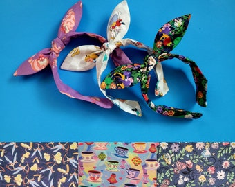 Op Alice in Wonderland geïnspireerde hoofdband met stropdas/geknoopte hoofdband/tulbandhoofdband/hoofdbanden