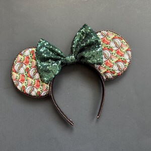 Grogu inspired mickey ears/star wars inspired mickey ears