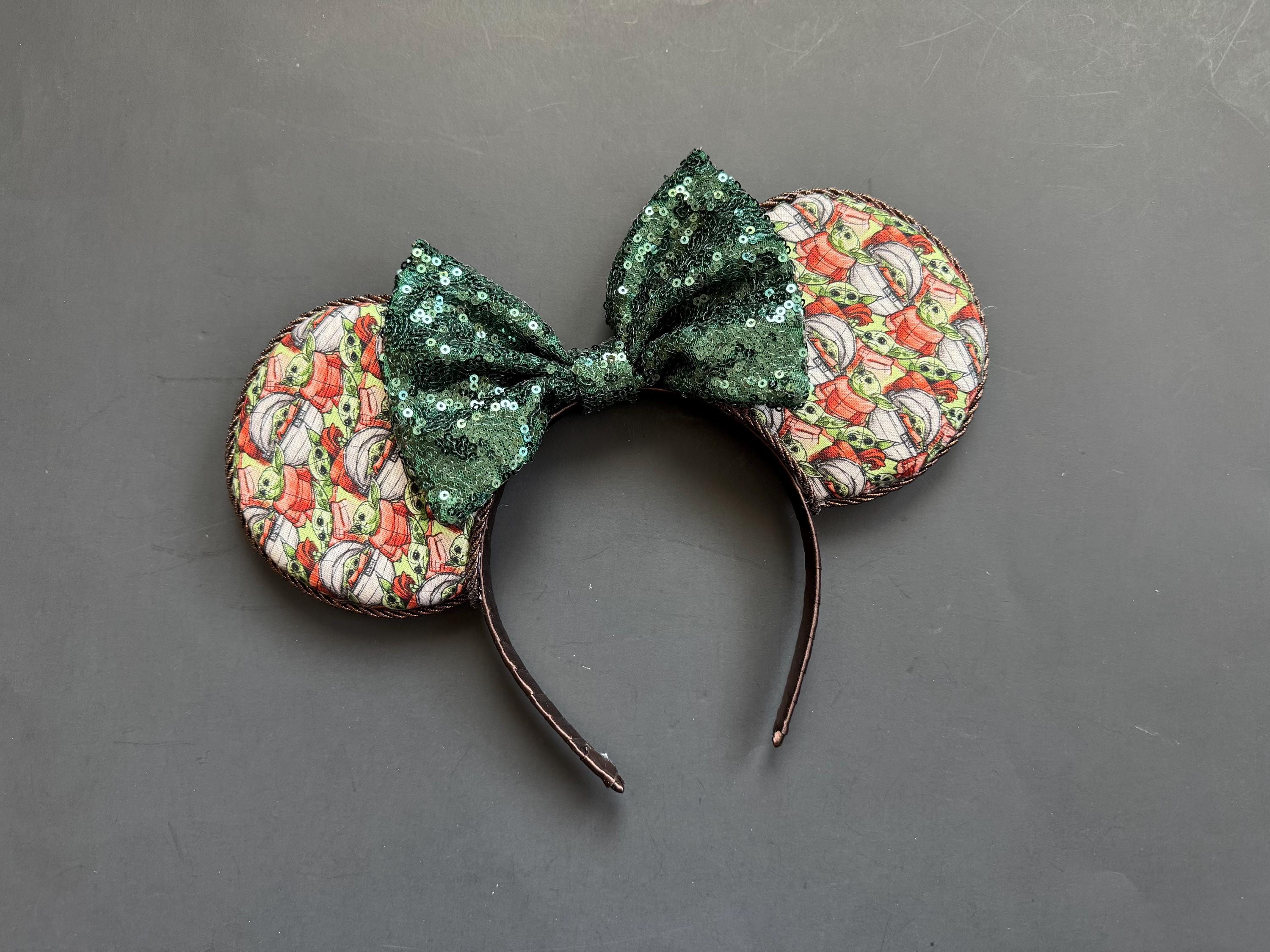 Grogu inspired mickey ears/star wars inspired mickey ears
