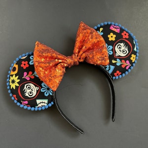 Coco inspired mickey ears/halloween inspired mickey ears/day of the dead inspired mickey ears