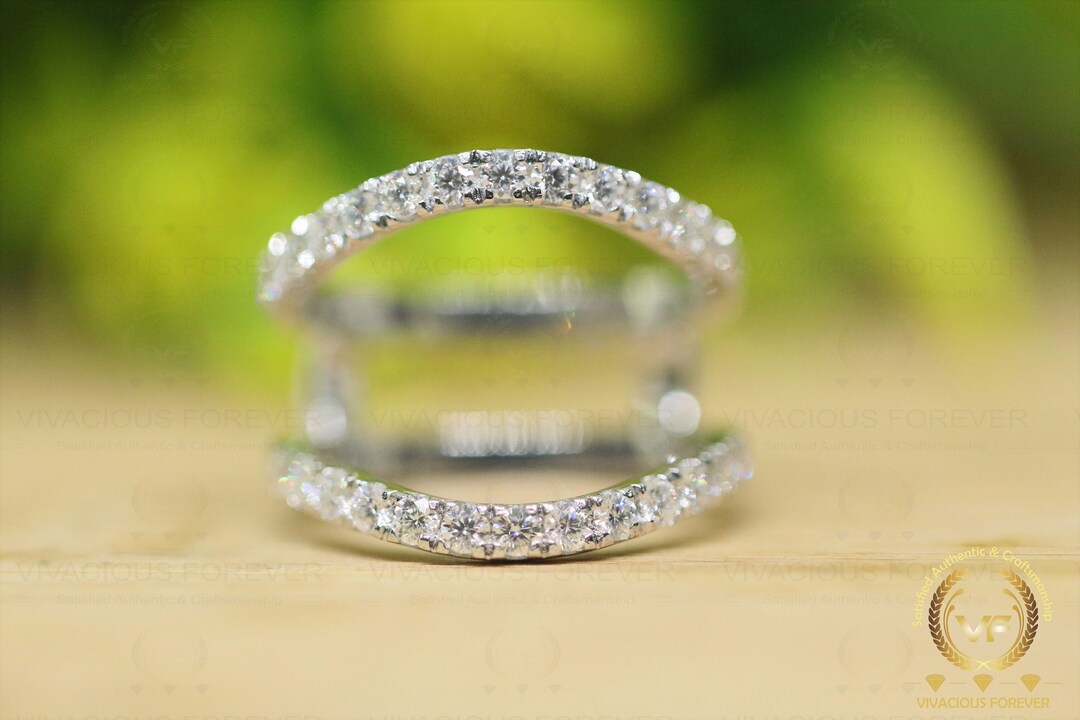 Aggie Ring Enhancer, Colroless Moissanite Ring Enhancer, Moissanite