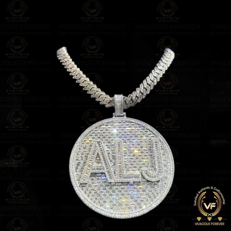 Custom Words/number Alternate Real Diamond VVS1 Colorless Moissanite