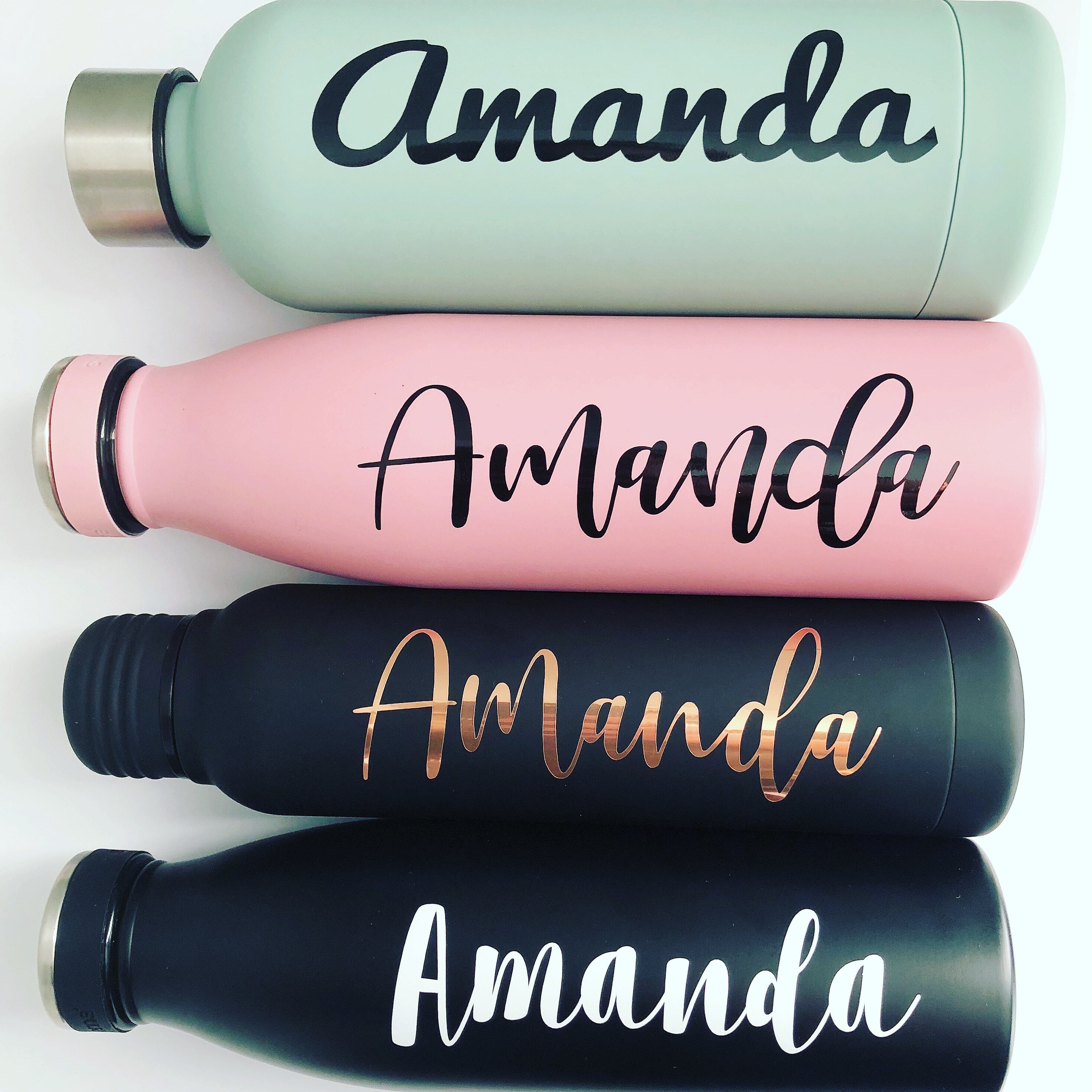 DIY Personalised Custom Name Vinyl Decal Sticker for Drink Bottles - Etsy