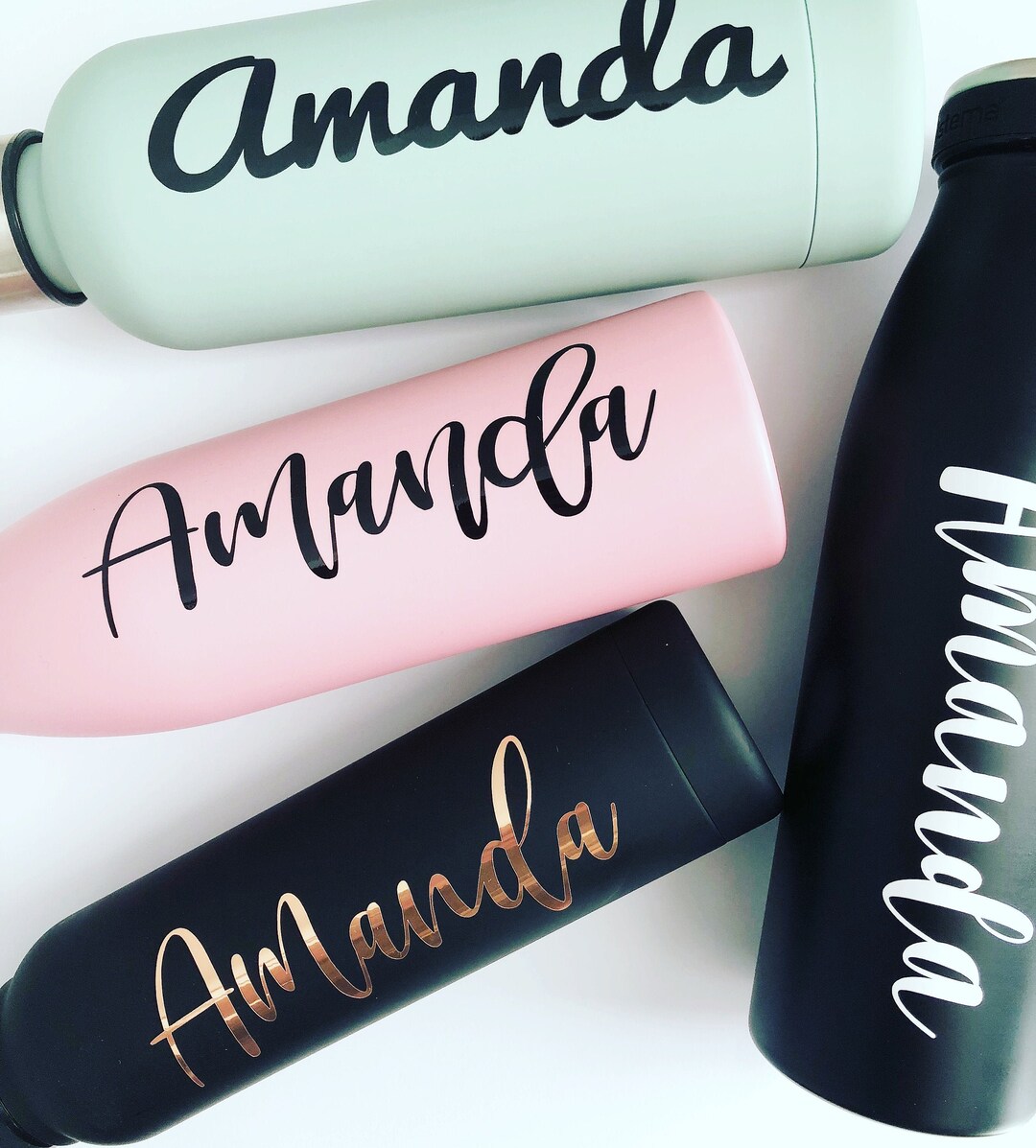DIY Personalised Custom Name Vinyl Decal Sticker for Drink Bottles - Etsy