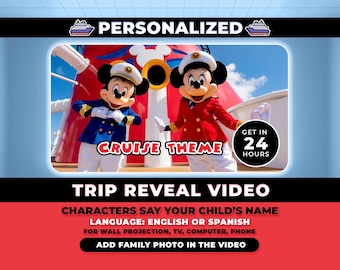 ディズニー・クルーズ旅行発表ビデオ、ミッキーとミニーからのパーソナルメッセージ、休暇のお知らせ