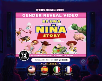 Niño o Niña Gender Reveal Video | Toy Story Baby Reveal | Película Revelación