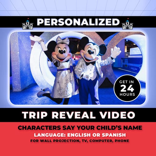 Personalized Disney Trip Reveal Video | Custom Vacation Surprise