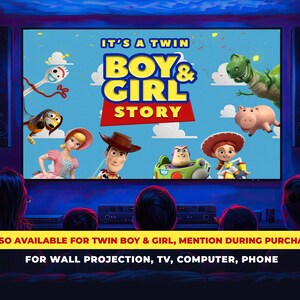 Toy Story Twin Boy and Girl Gender Reveal Video Announcement